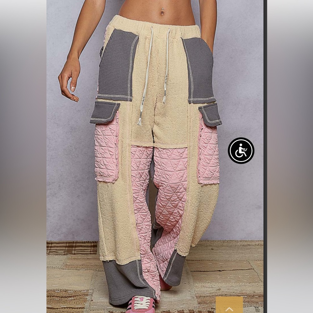 POL Mixed Media Pants